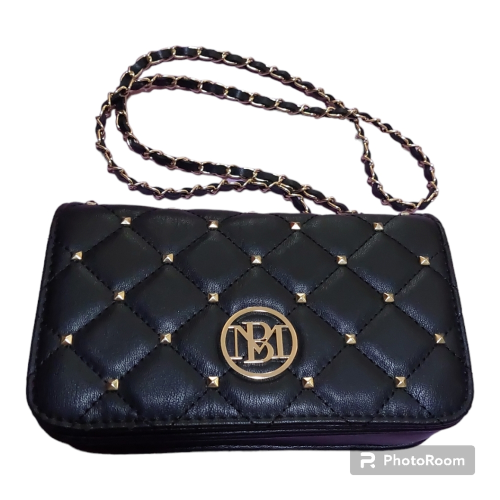 Studio Badgley Mischka Diamond Quilted Crossbody With Studs - NWT
